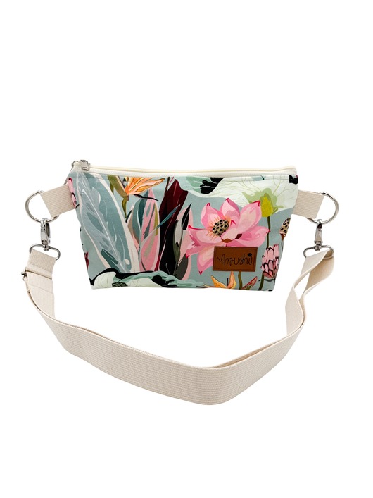 torebki mini Torebka "Pastelowe kwiaty" welur