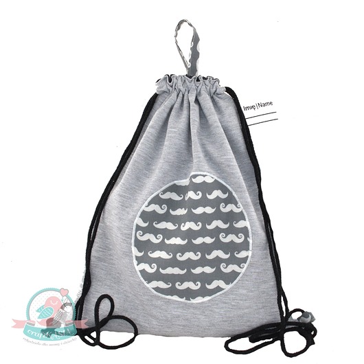 Dresbag- wodoodporny worko-plecak- Szare wąsy craftKASIA