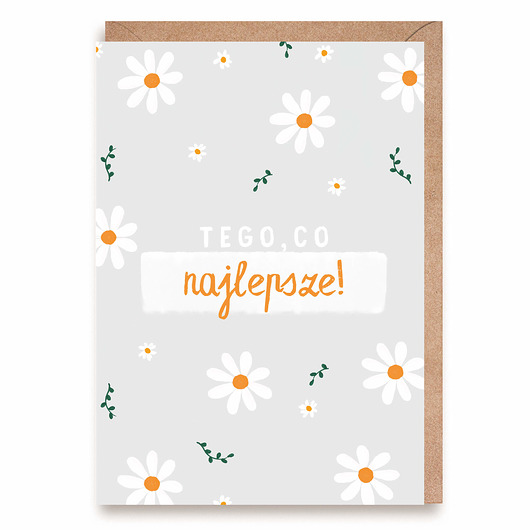 kartki okolicznościowe - wydruki Kartka TEGO, CO NAJLEPSZE A6 margaretki