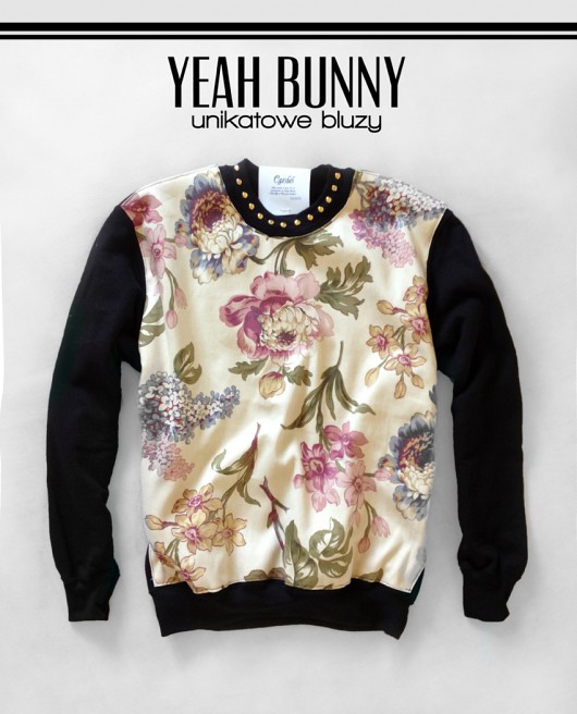Bluza w botaniczne kwiaty - unikat  Yeah Bunny S deleted_12136308