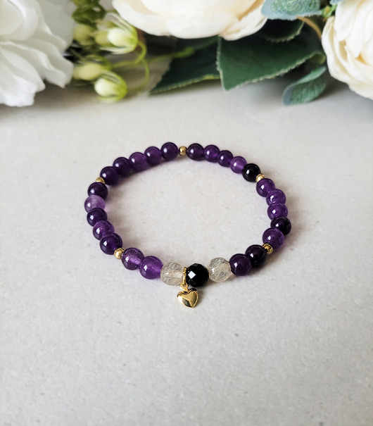 bransoletki z kamieni naturalnych Ochrona i bogactwo z Turmalinem i Cytrynem