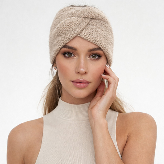 czapki damskie Opaska Jasmine podwójnie ocieplana