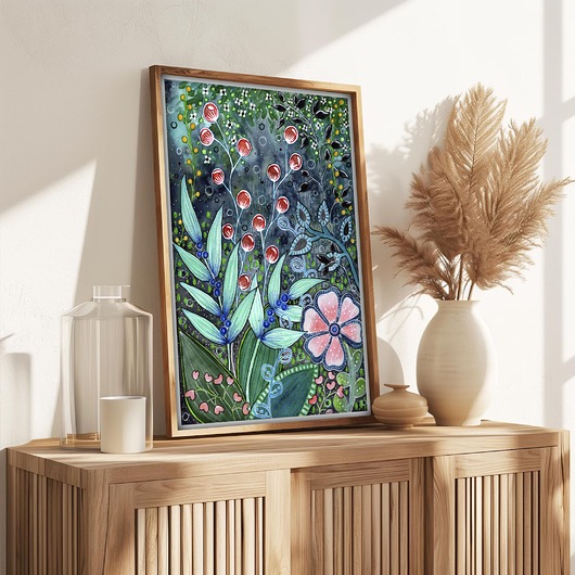 grafiki i ilustracje Łąka. Plakat