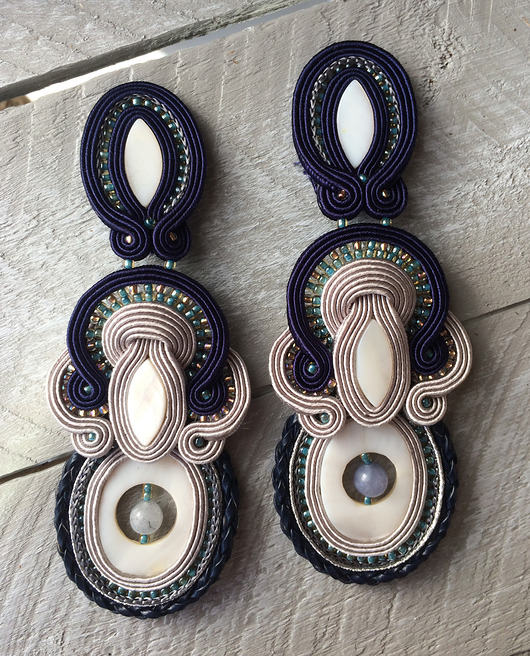 kolczyki soutache Czekamy na lato - kolczyki sutasz