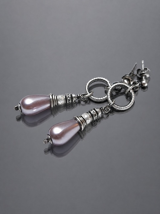 kolczyki srebrne Kolczyki srebrne Powder pearls vol. 3