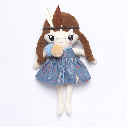 lalki Poofy Cat Dollis - Laleczka Indianka