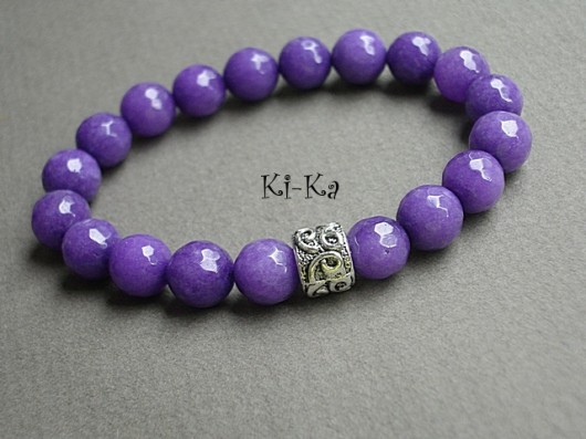 Milka [jadeity purple/ - bransoletka KiKa pracownia