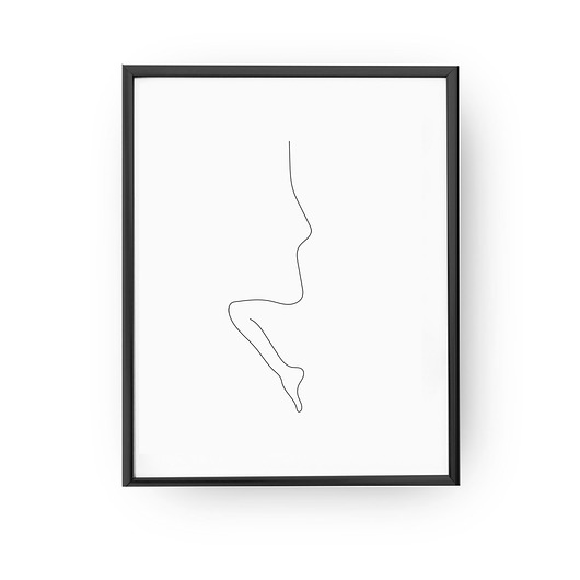 Plakat Profil ciała, Złota folia ZlotePlakaty