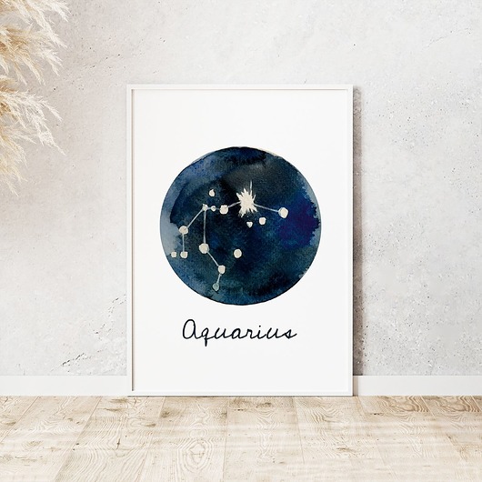 plakaty Plakat Znak Zodiaku Aquarius