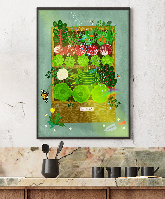 plakaty Skrzynka ogrodowa - plakat fine art