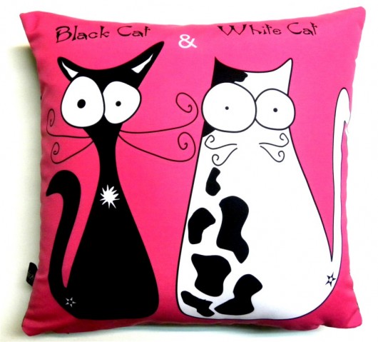 Poduszka Black cat& white cat Gaul Designs
