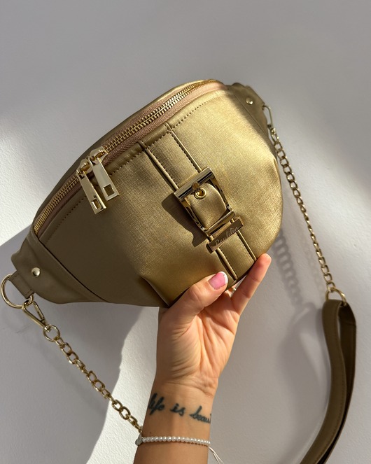 torebki mini Nerka złota z klamrą L