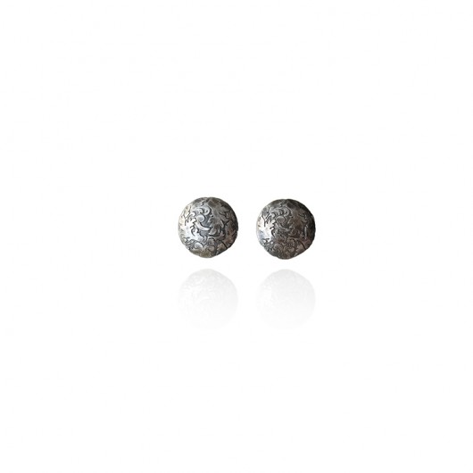 grafitowe kolczyki koła KOS jewellery