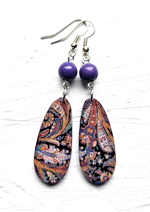 kolczyki drewniane Tańcz i skacz