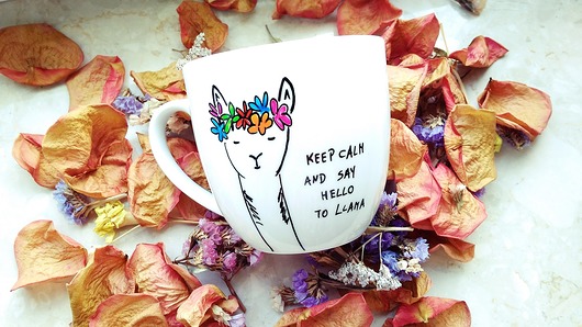 400 ml keep calm and say hello to llama MUKI design