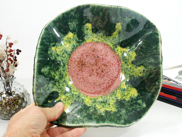 miski i misy Ceramiczna misa dekoracyjna kwiat - do salonu, łazienki lub sypialni