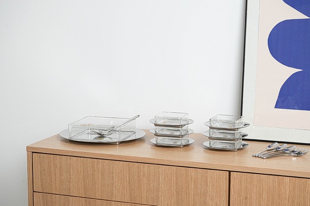 miski i misy Komplet deserowy, włoski design, lata 70, produkcja: GOTTINGHEN