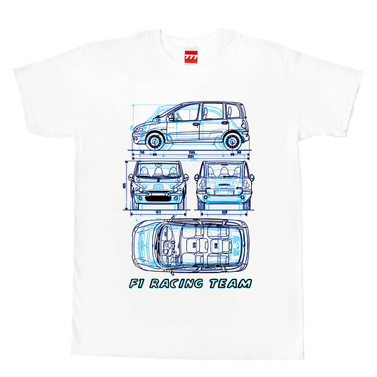 t-shirty męskie Komplet 4 szt spersonalizowanych koszulek FIAT MULTIPLA