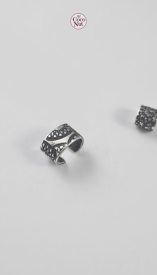 nausznice Nausznica BAROQUE srebro na środek ucha