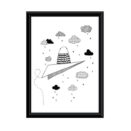 Plakat Miś w samolocie goka made baby