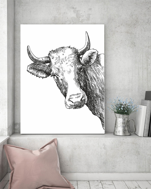 plakat. krowa (format 50x70 cm) zamowienie Love Life and Forest
