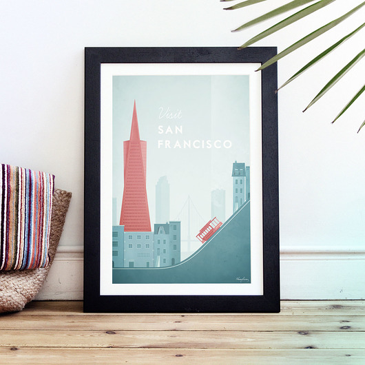 San Francisco - vintage plakat 50x70 cm minimalmill