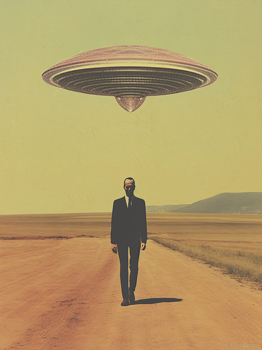 plakaty Plakat / Surrealistyczny Kolaż / UFO