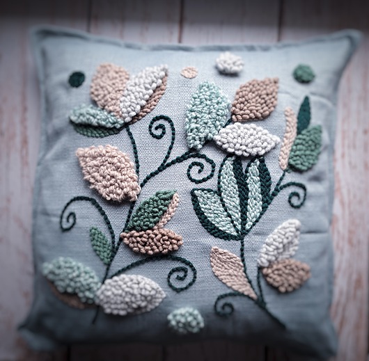 poduszki plecione Poduszka minimalistyczna bawełna kwiaty liście japani Boho