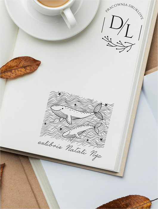 stemple Stempel Ex Libris Exlibris personalizowany Walenie Waleń