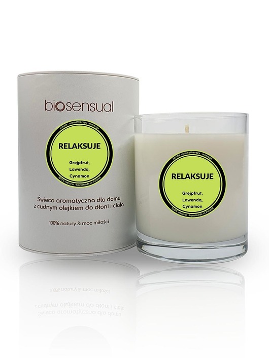 świece zapachowe Świeca do masażu i aromaterapii RELAKSUJE 200g