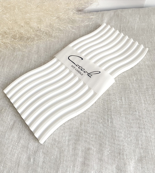 świeczniki i świece Podstawka/ taca do świec dekoracyjna z gipsu 250x115mm