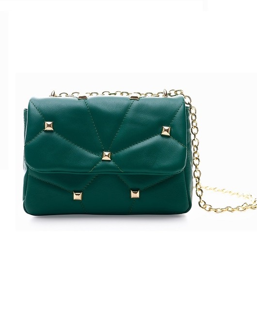 torby na ramię Torebka Skórzana Pikowana z Ćwiekami (6724)