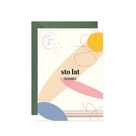 kartki okolicznościowe - wydruki Urodzinowa kartka Sto lat to za mało
