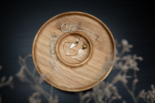 biżuteria różna Organizer na biżuterie łańcuszki pierścionki - taca