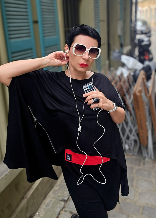 tuniki damskie New Tunika Geometric Zamek