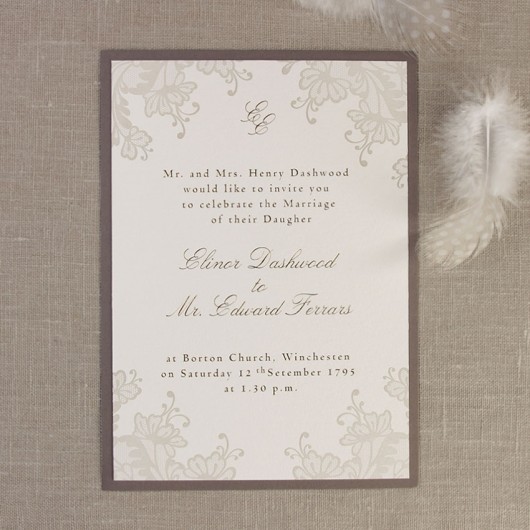 Zaproszenia ślubne eleganckie letterpress laserowanki