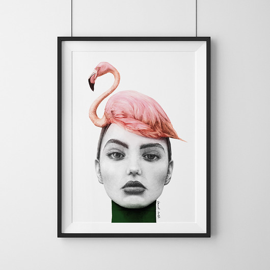Portret z flamingiem WISIMITU