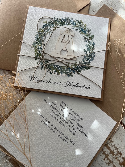 kartki scrapbooking Kartka dla księdza na święcenia kapłańskie