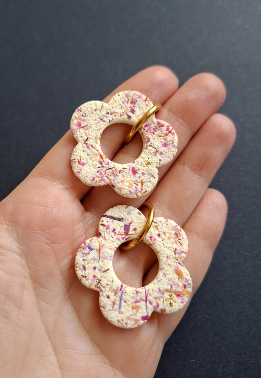 kolczyki z masy plastycznej Kolczyki confetti no2