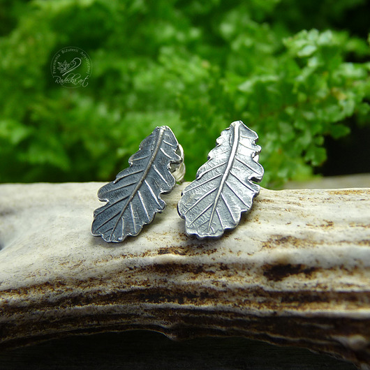 kolczyki srebrne Kolczyki srebrne Oak Leaf Stud Earrings vol.II