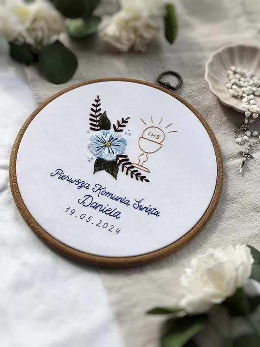 komunia - pozostałe Pamiątka Pierwszej Komunii Świętej, personalizowany prezent na komunię