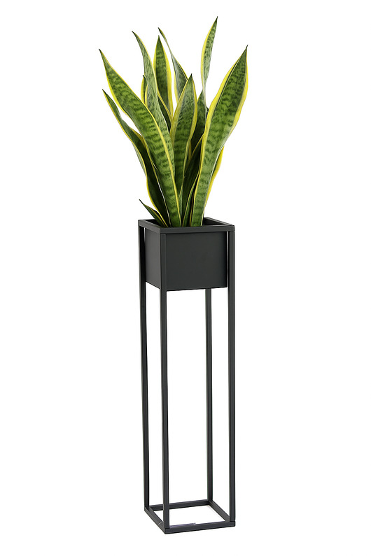 kwietniki Kwietnik Metalowy CUBO 90cm czarny
