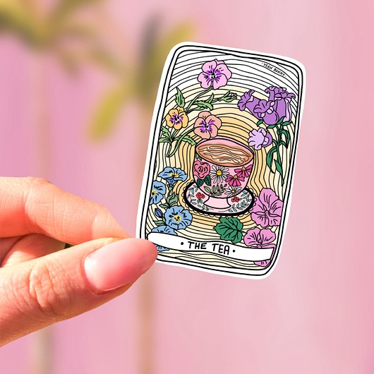 naklejki i wlepy Naklejka - tarot THE TEA
