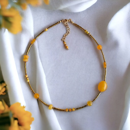 chokery Naszyjnik YELLOW : choker : summer collection : ŻÓŁTY NASZYJNIK