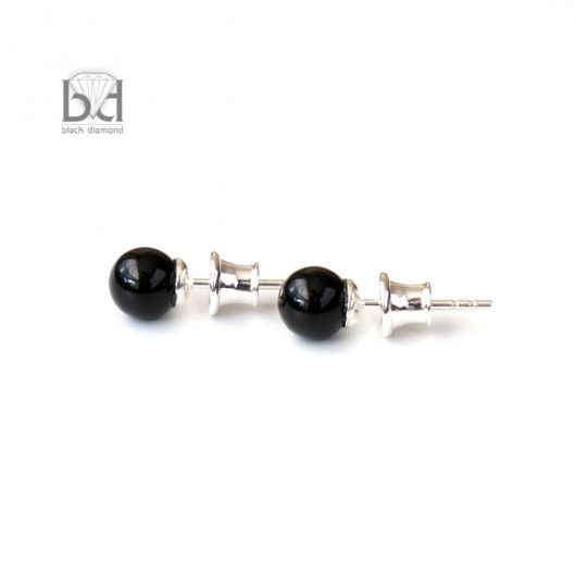 Sztyfty - perła czarna (6mm) Black Diamond