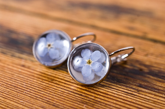 Niebieskie kolczyki z żywicy So Jewelry