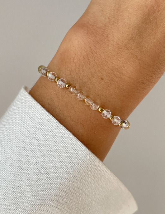 bransoletki z kamieni naturalnych Talizman Dobrobytu - cytryn, kryształ górski