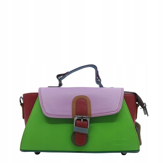 torby na ramię Torebka damska skórzana retro do ręki regulowany pasek elegancka eko OLIVKA