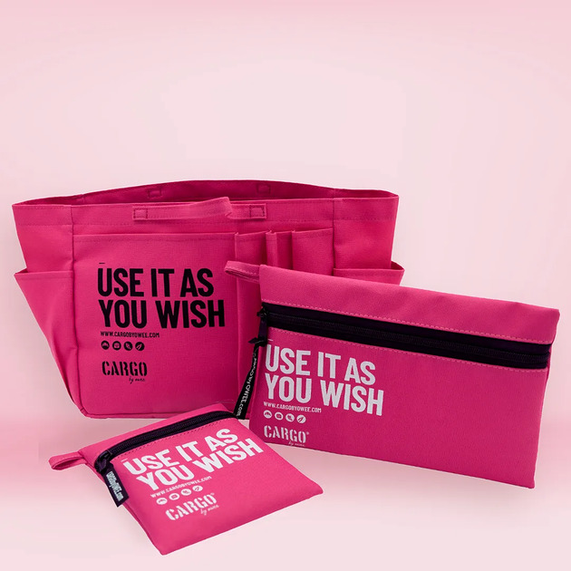 pokrowce i etui - organizery Zestaw PREZENTOWY - SERCE TORBY PINK + SASZETKI PINK