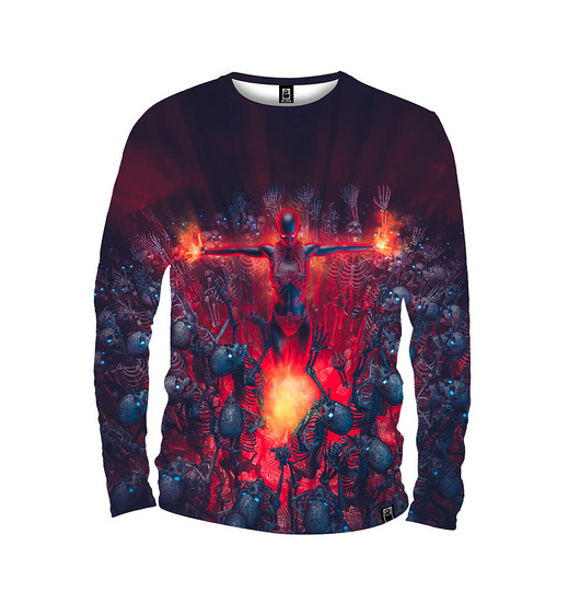 bluzy męskie Koszulka Longsleeve Męska DR.CROW Skeleton Army